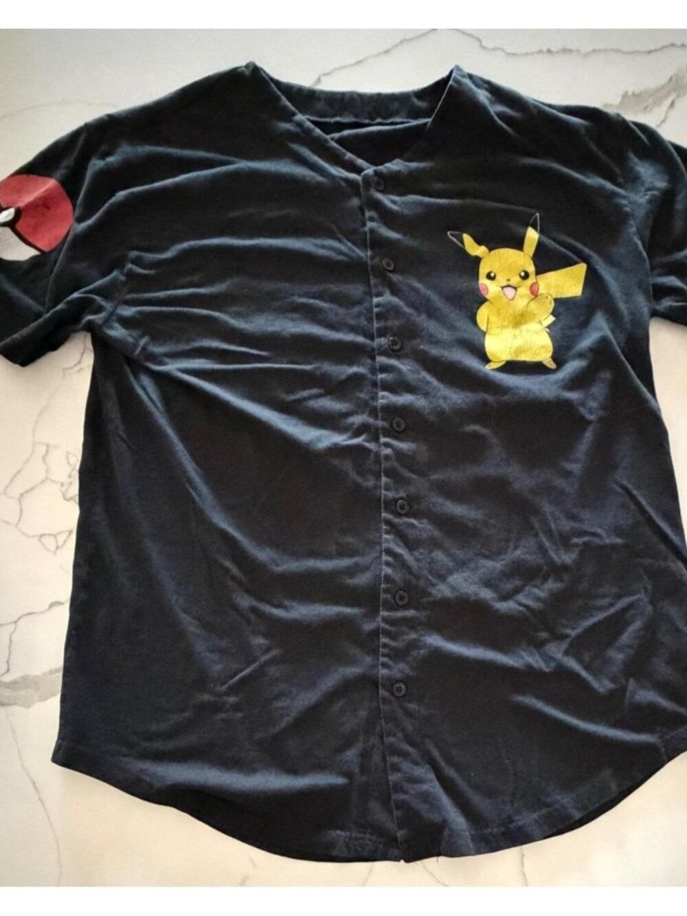 Men's black and yellow shirt